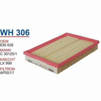 835626 Opel Corsa C - Meriva Hava Filtresi - WUNDER