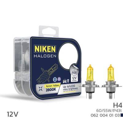 Niken 12V H4 60/55W Sarı Işık Ampul P43t 2800K - NİKEN